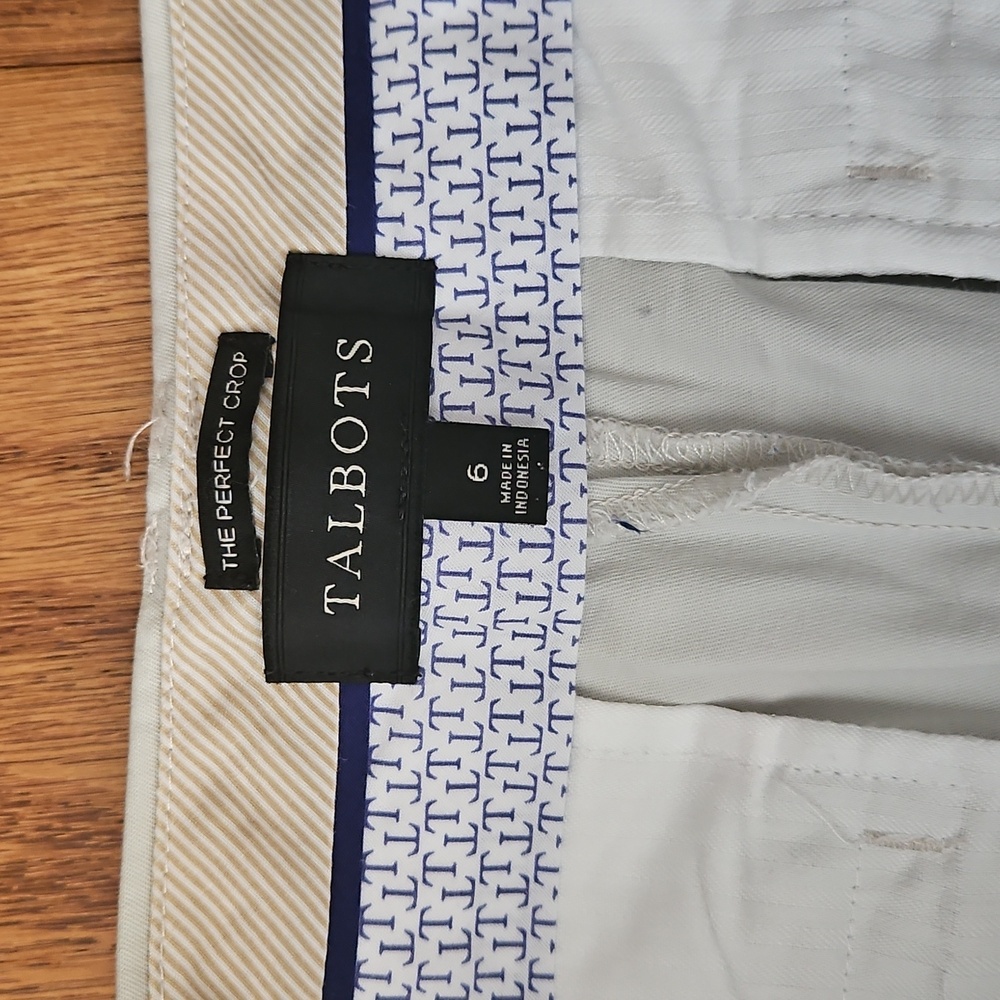 Talbots Perfect Crop Pants Sz 6 - Picture 3 of 7